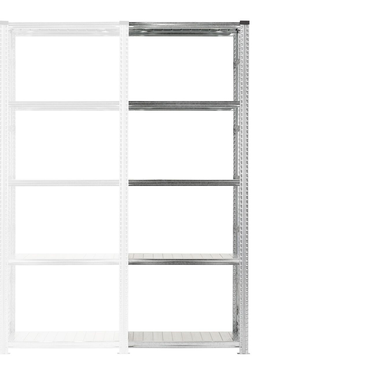 01-01070-Supershelf-2500-x-900-x-320-5-Shelves-Add-On.jpg S123 Add-on 98"H x 36"W x 20"D 5 Levels - Image 1